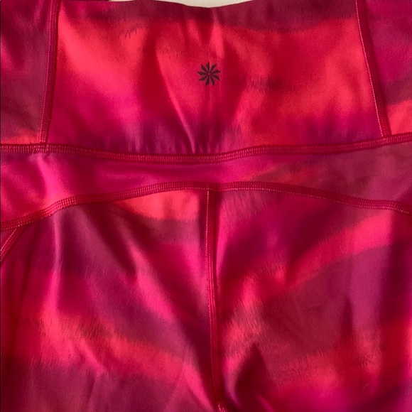 Athleta Red and Pink Performance Leggings - Picture 4 of 10